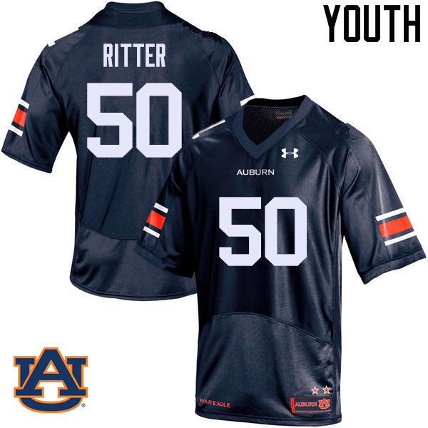 Youth Auburn Tigers #50 Chase Ritter College Football Jerseys Sale-Navy